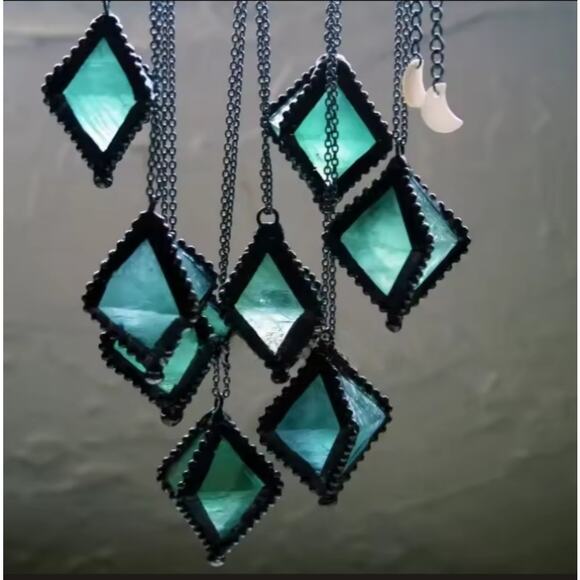Down Under Green Fluorite Boho Necklace - Picture 1 of 7